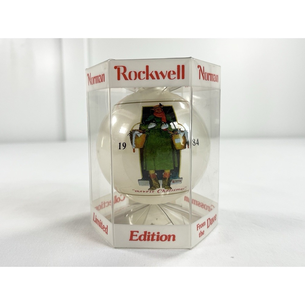 Vintage 1984 Norman Rockwell Christmas Bounty Ornament Dave Grossman 10th New 21